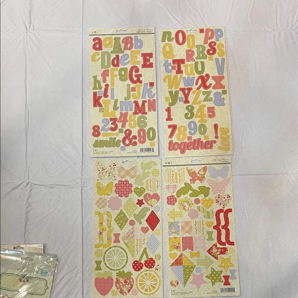 Sei “ spring picnic” Alphabet and Shape Stickers